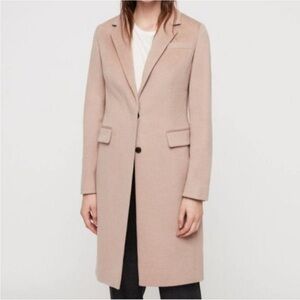 AllSaints Indra Coat in Dusty Pink